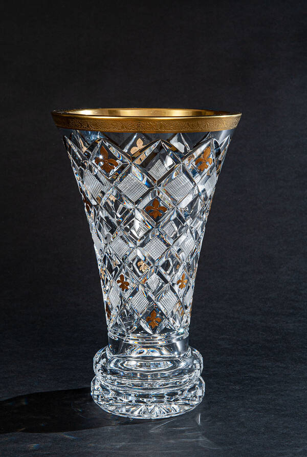 CDM-727-350 Louis XIV Clear Crystal Vase