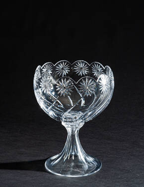 CEV-010341TR Footed Round Clear Crystal Bowl