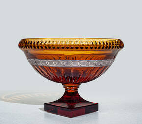 CEV-040285AA Amber Crystal Bowl