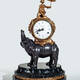 F-OB-66 White Marble Horse Clock