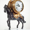 F-OB-66 White Marble Horse Clock