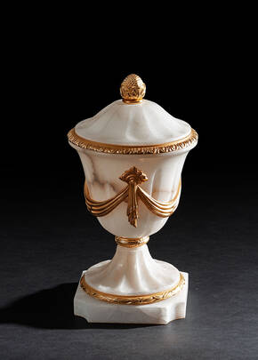 M-14041-OA White Alabaster Urn