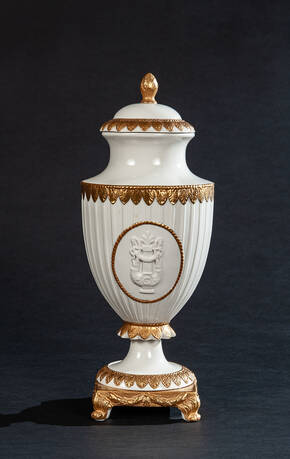 PV-3344-04 White Napoleon Ceramic Urn