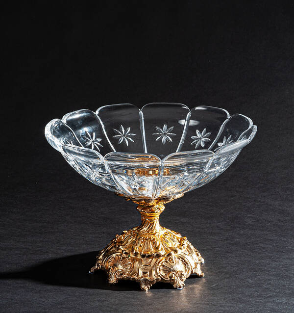 V-1306BIS Clear Crystal Compote