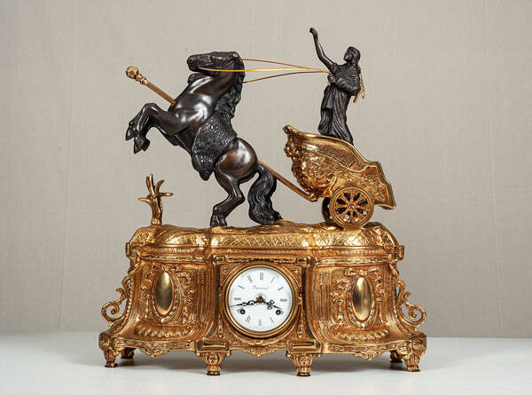 F-OB-44 Old Gold Mantle clock