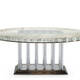 AV-2007 Round Mirrored Dining Table