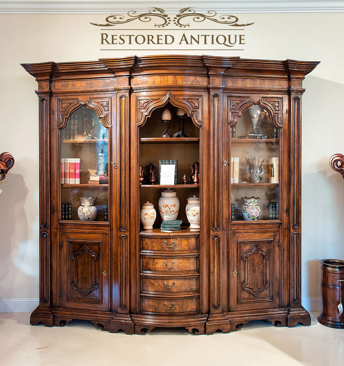 GM-1-A Antique Italian Vitrine – David Michael Furniture