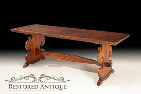 GM-11-100 Antique Trestle Table