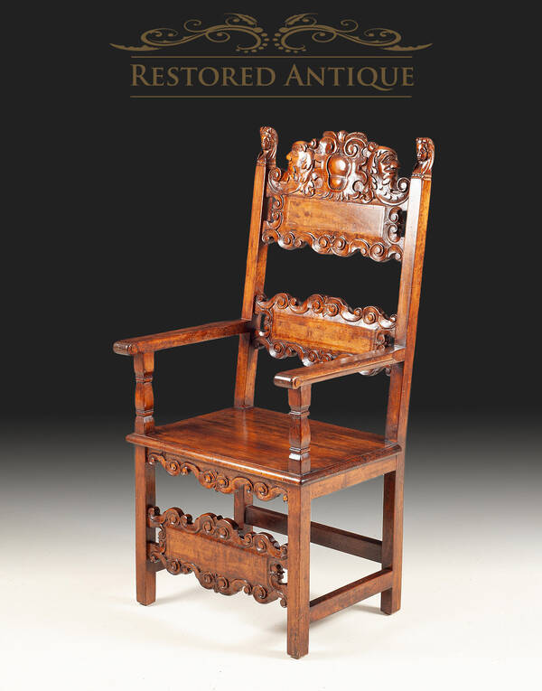 GM-40-13 Antique Wooden Armchair