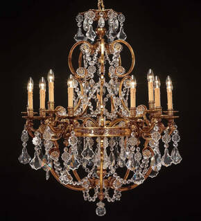 BL-203 15-Light Rococo Crystal Chandelier