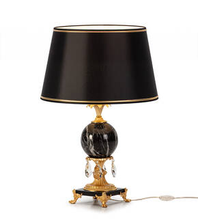 M-20312 Black Marble Table lamp