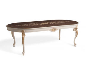 AC-307329-R25 Dining Table with Inlaid Top