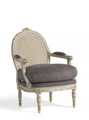 AC-5509 Louis XV Vienna Straw Armchair