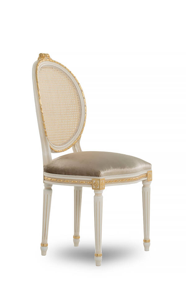 AC-7939 Louis XVI Side Chair with Vienna Straw Back
