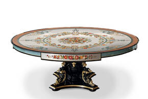 MN-822 Italian Intarsia Dining Table