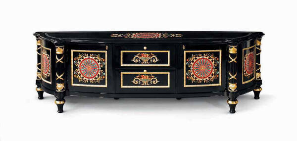 MN-153 Inlaid Ebony TV Cabinet