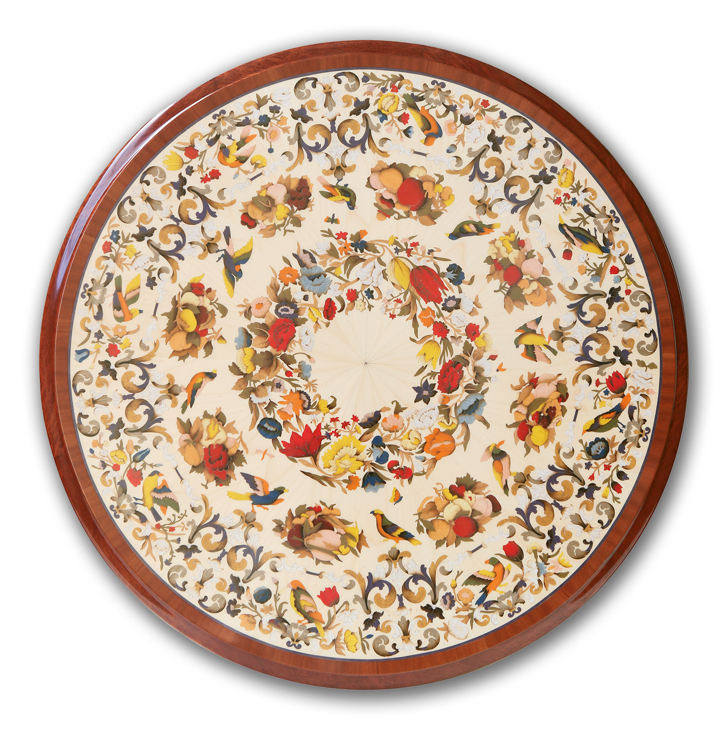 MN-A-152 Round Italian Intarsia Table - Image 3