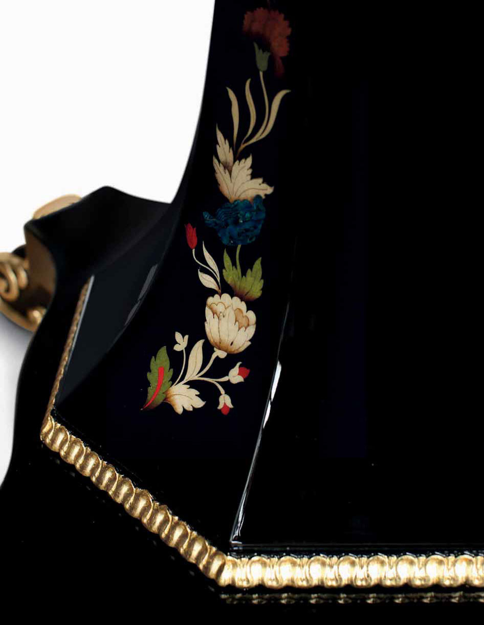 MN-156 Intarsia Dining Table in Erable Nero - Image 3