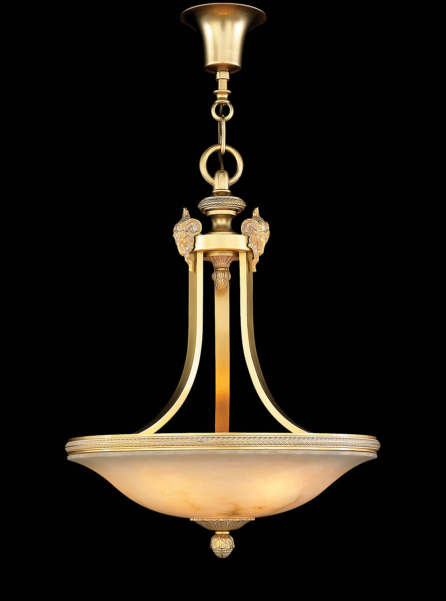 M-18694 White Alabaster Pendant - Image 1