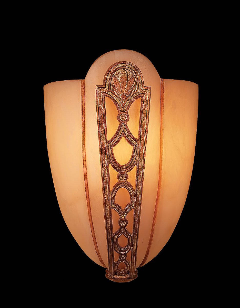 M-19166 White Alabaster Wall Sconce - Image 1