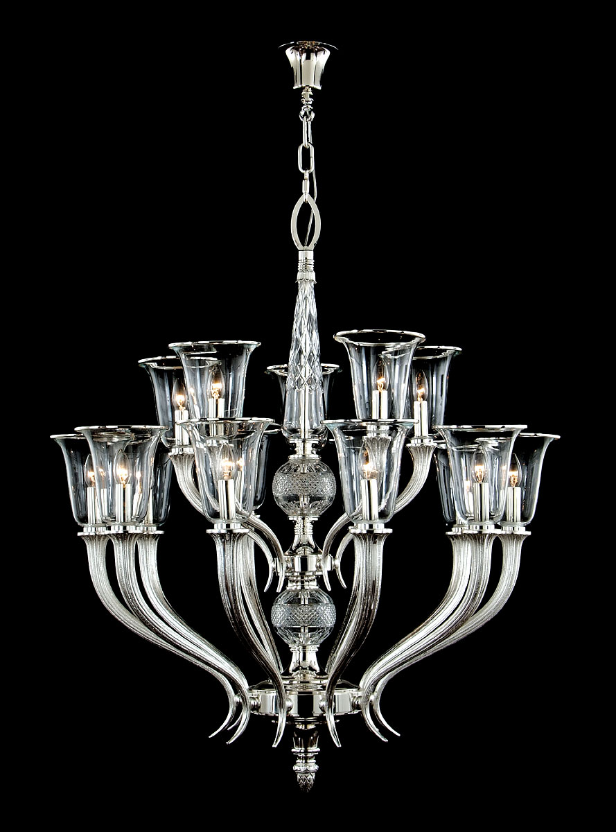 M-20017.1 Chandelier w/ Crystal Globes - Image 1