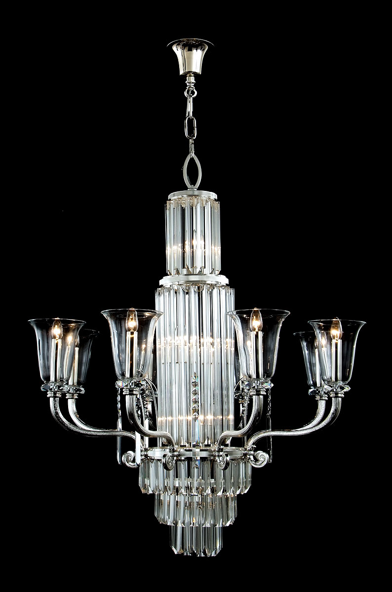 M-20028-1 Chandelier w/ Crystal Globes - Image 1