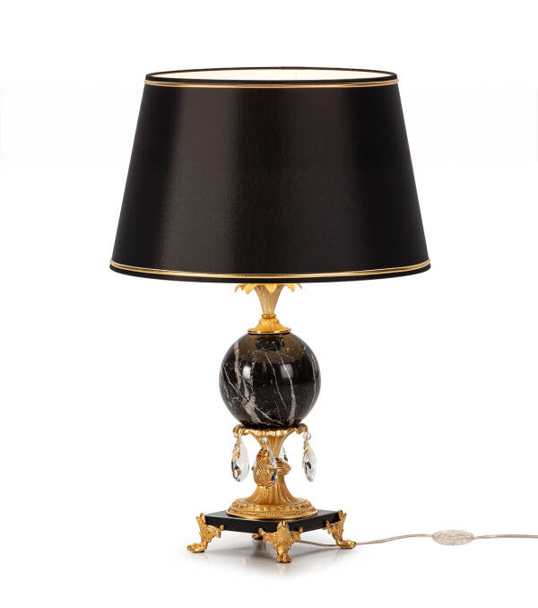 M-20312 Black Marble Table lamp