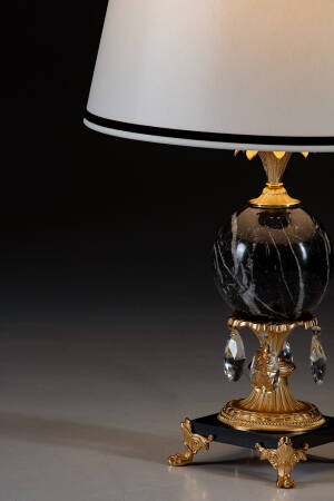 M-20312 Black Marble Table lamp - Image 3