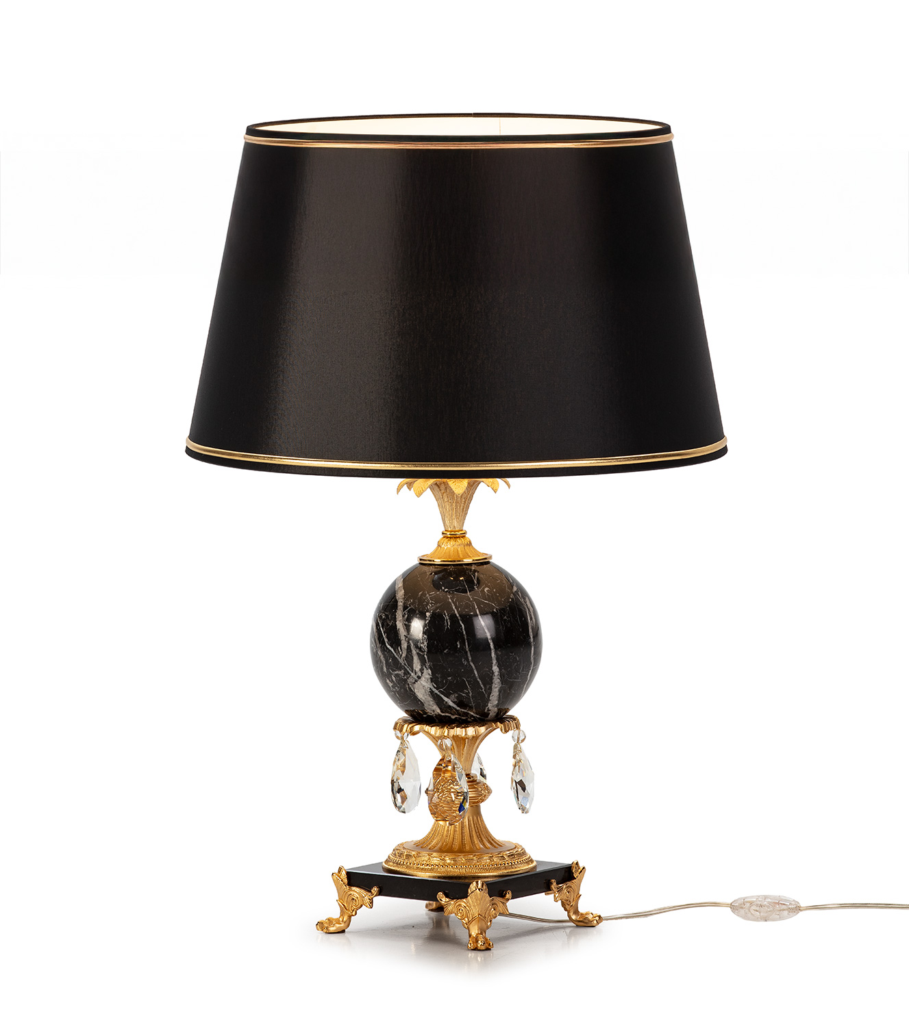 M-20312 Black Marble Table lamp - Image 1