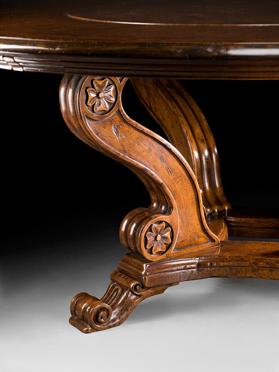 GV-805-72 Round Dining Table w/ Sunburst Inlay - Image 4