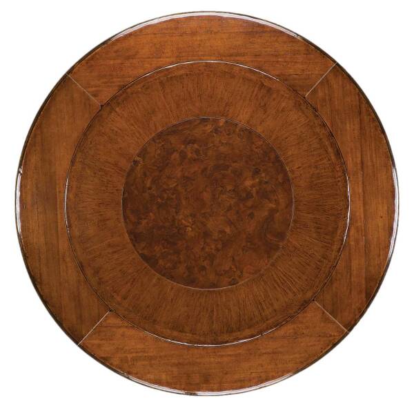 GV-805-72-LS-LVS Round Table w/ Lazy Susan & Leaves