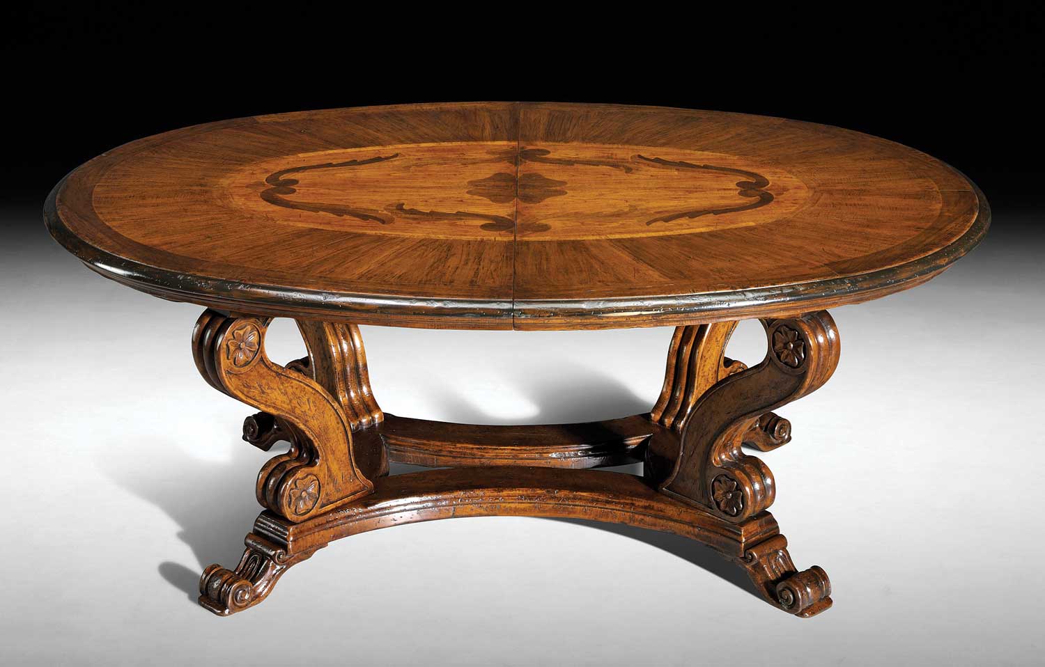GV-827 Inlaid Oval Table - Image 1