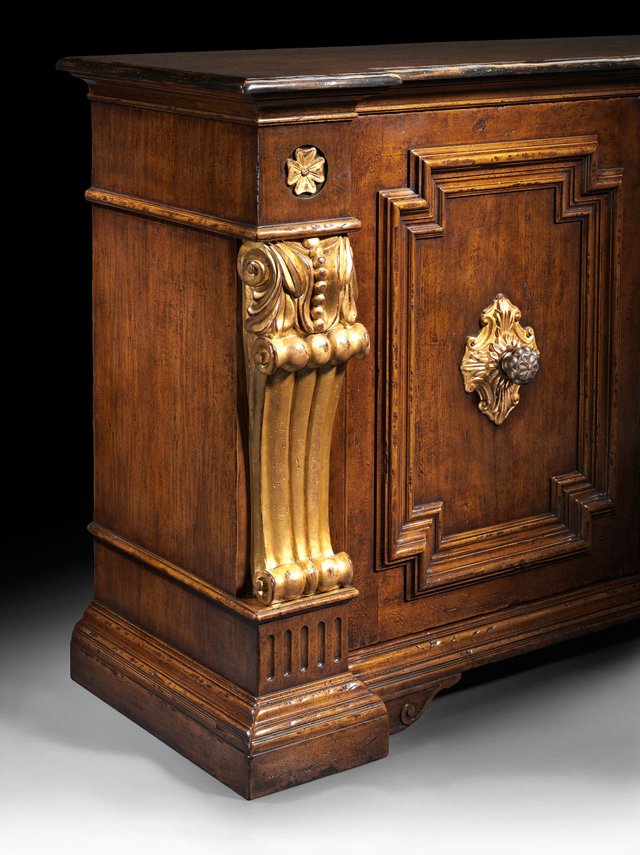 GV-834-GW Sideboard - Gold Accents - Image 3