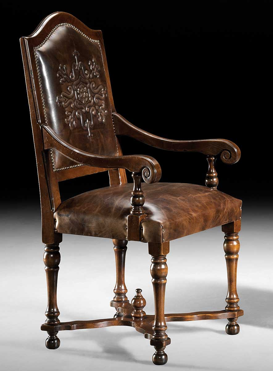 GV-84-AL Leather Armchair w/ Troponto Design - Image 1