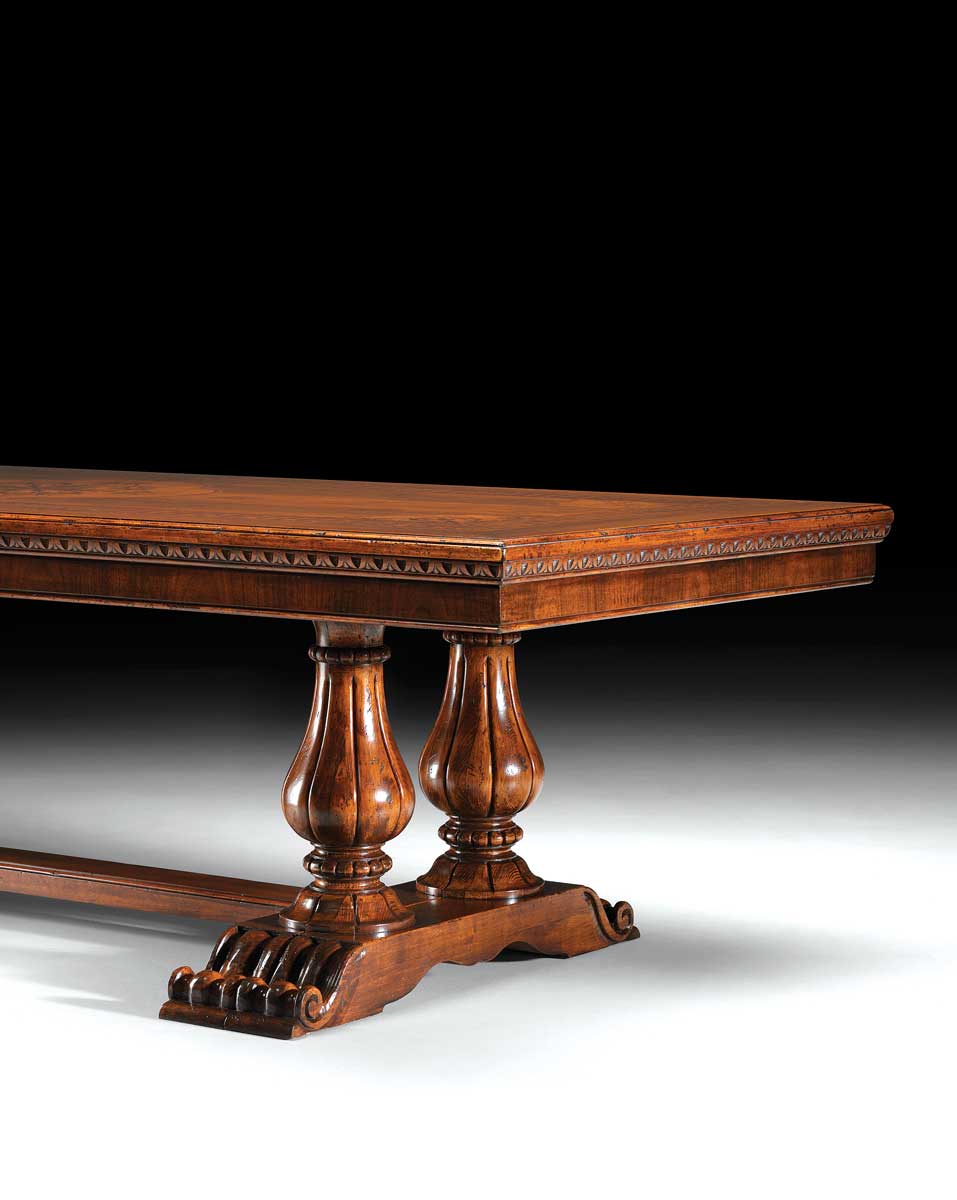 GV-852 Trestle Dining Table w/ Rolling Base - Image 3