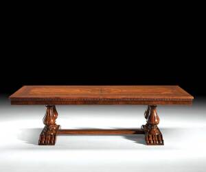 GV-852 Trestle Dining Table w/ Rolling Base - Image 2