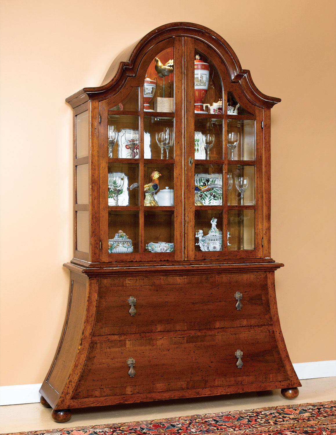 B-2 2 Piece Curio Cabinet - Image 1
