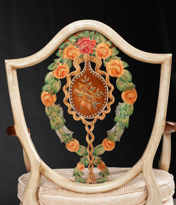 GL-1863-P Hand Painted Arm Chair