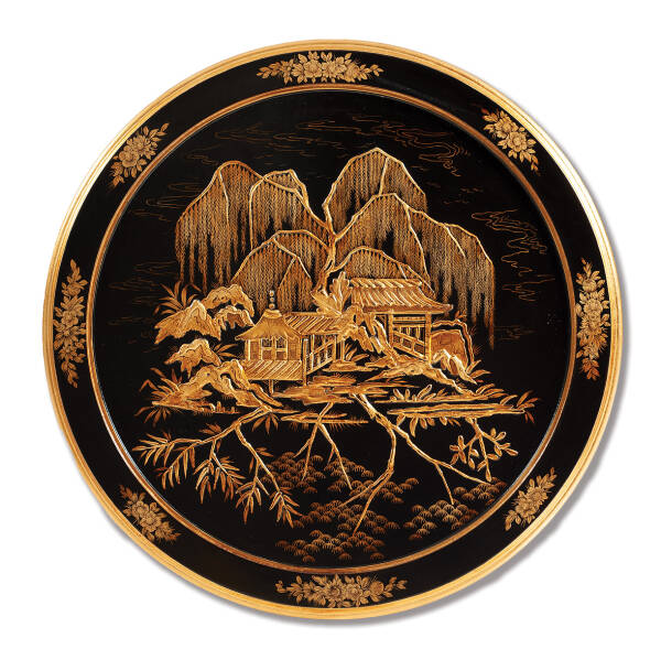 GL-1864-SET Chinoiserie Table and Chairs