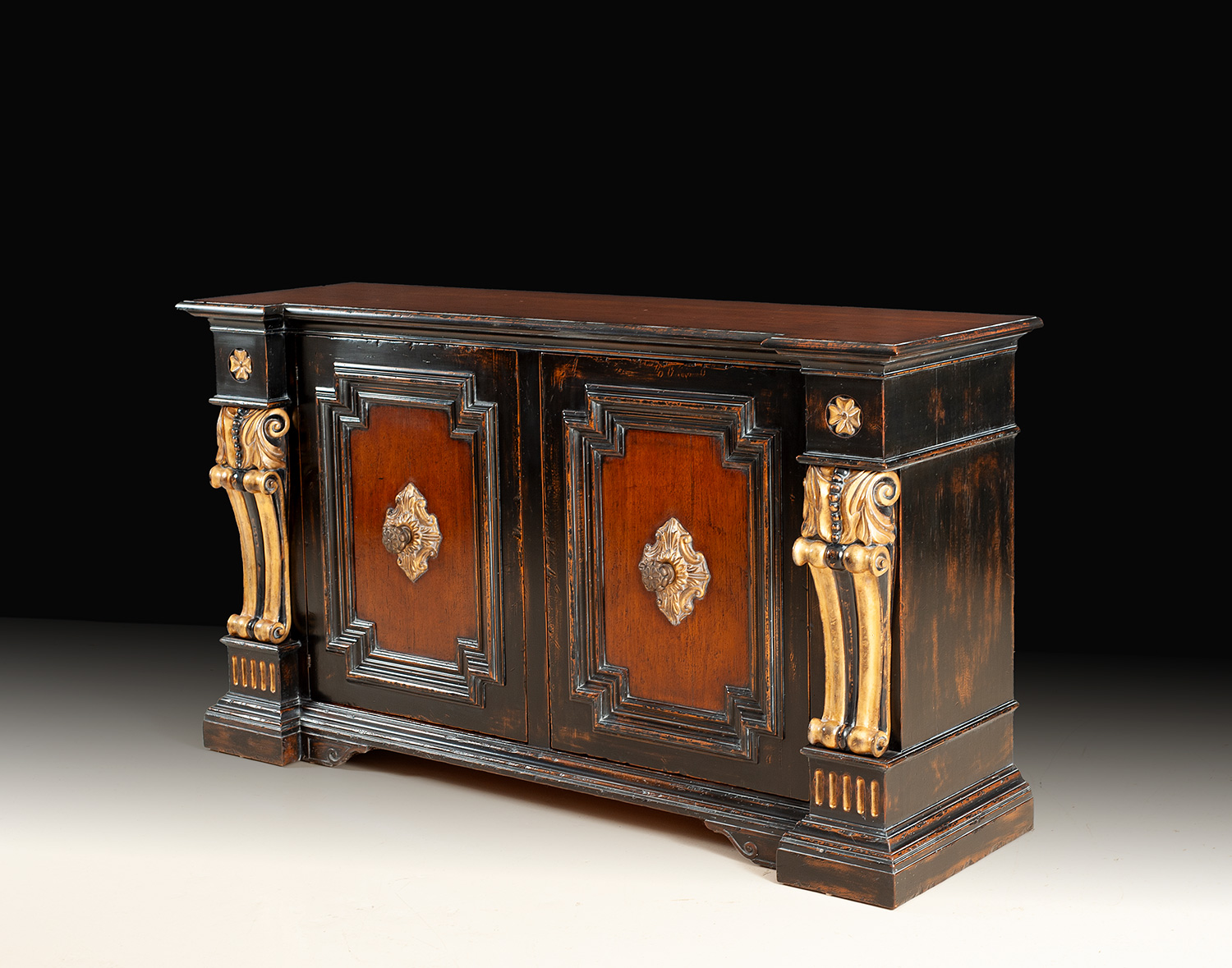 GV-834-EG Sideboard - Ebony & Gold - Image 1