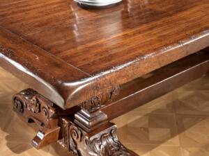 GV-823 Trestle Table w/ Hand Hewn Plank Top - Image 3