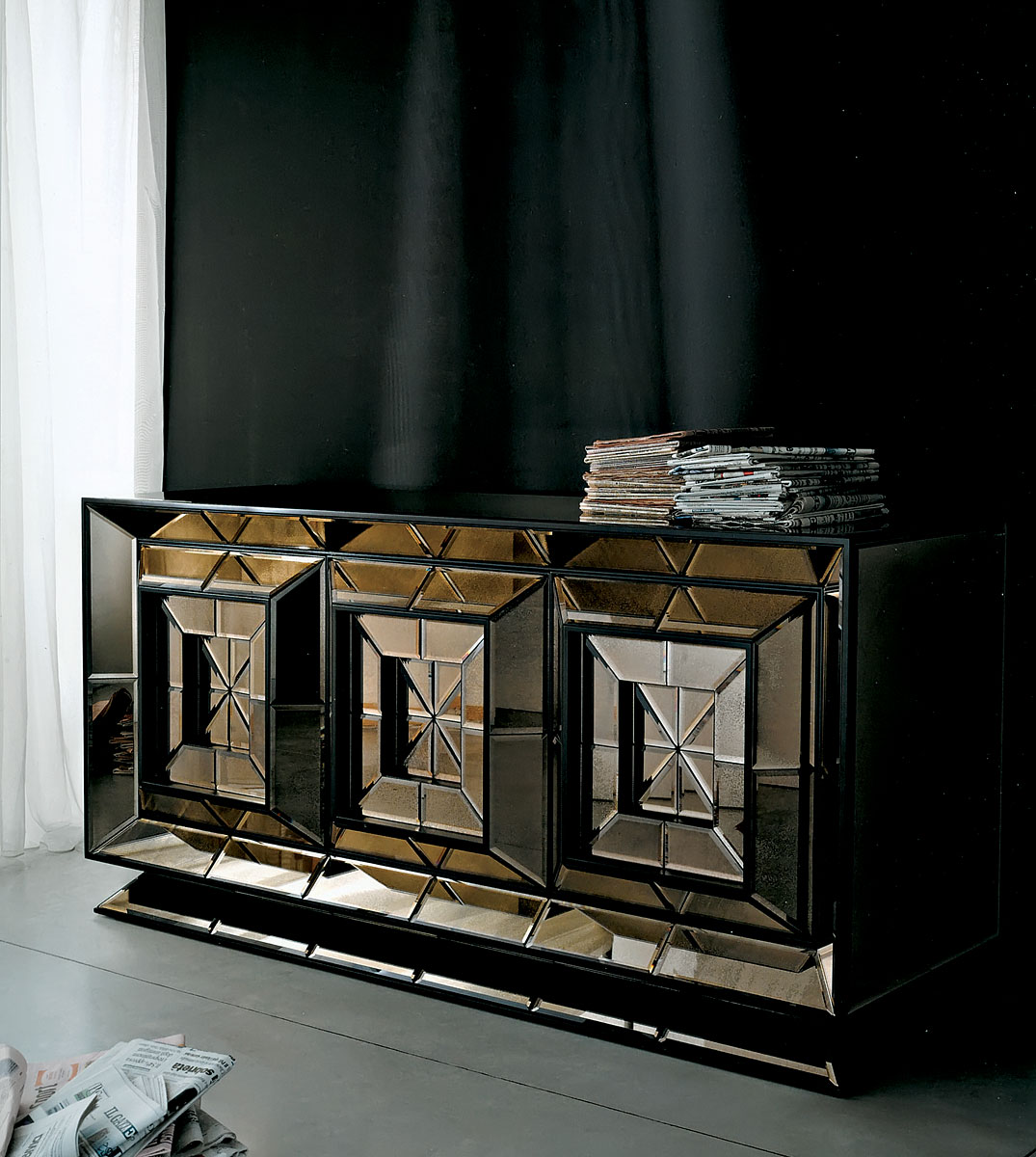 AV-01003 Mirrored Buffet - Image 1