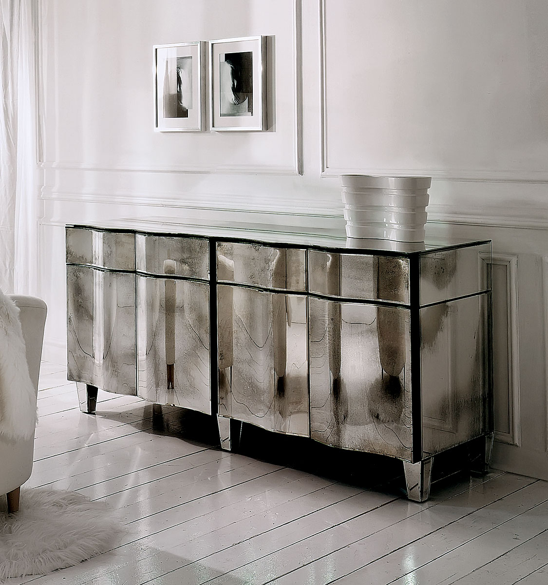 AV-01005 Mirrored Buffet - Image 1