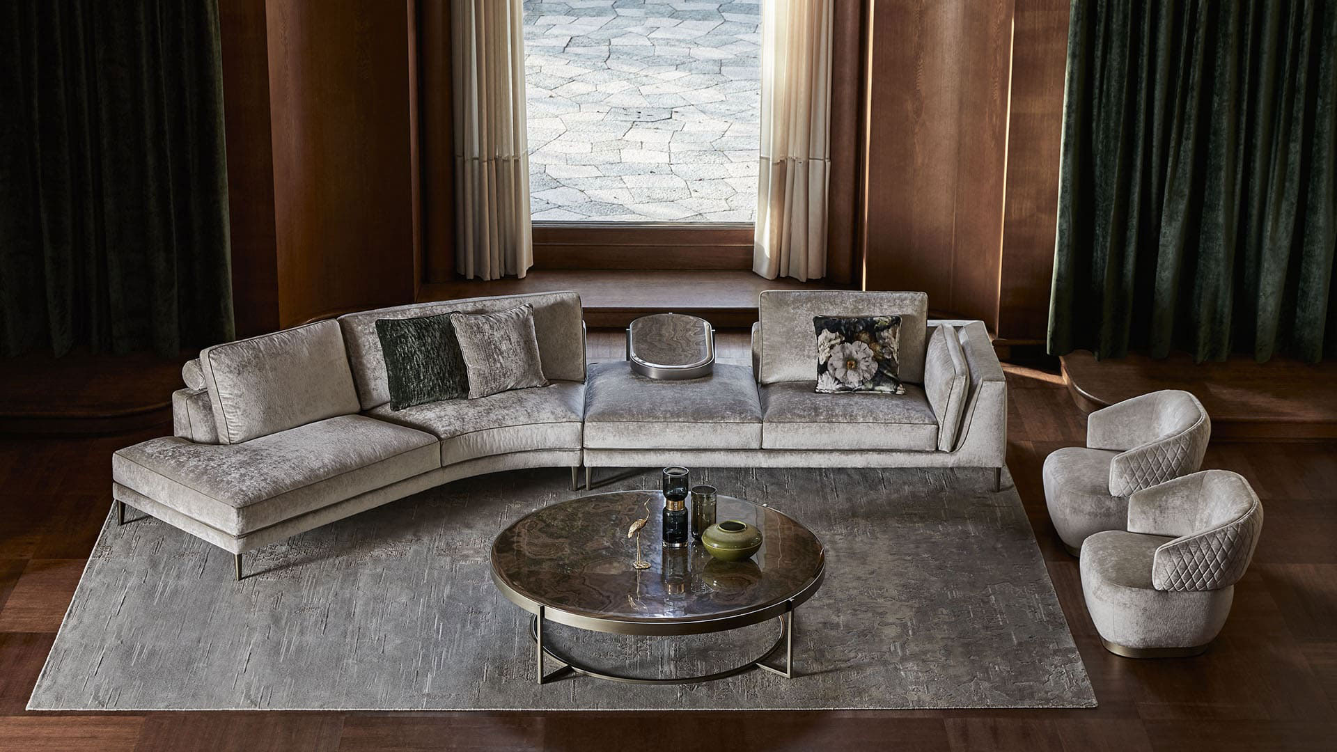 OP-807 Curved Sectional Sofa - Image 4