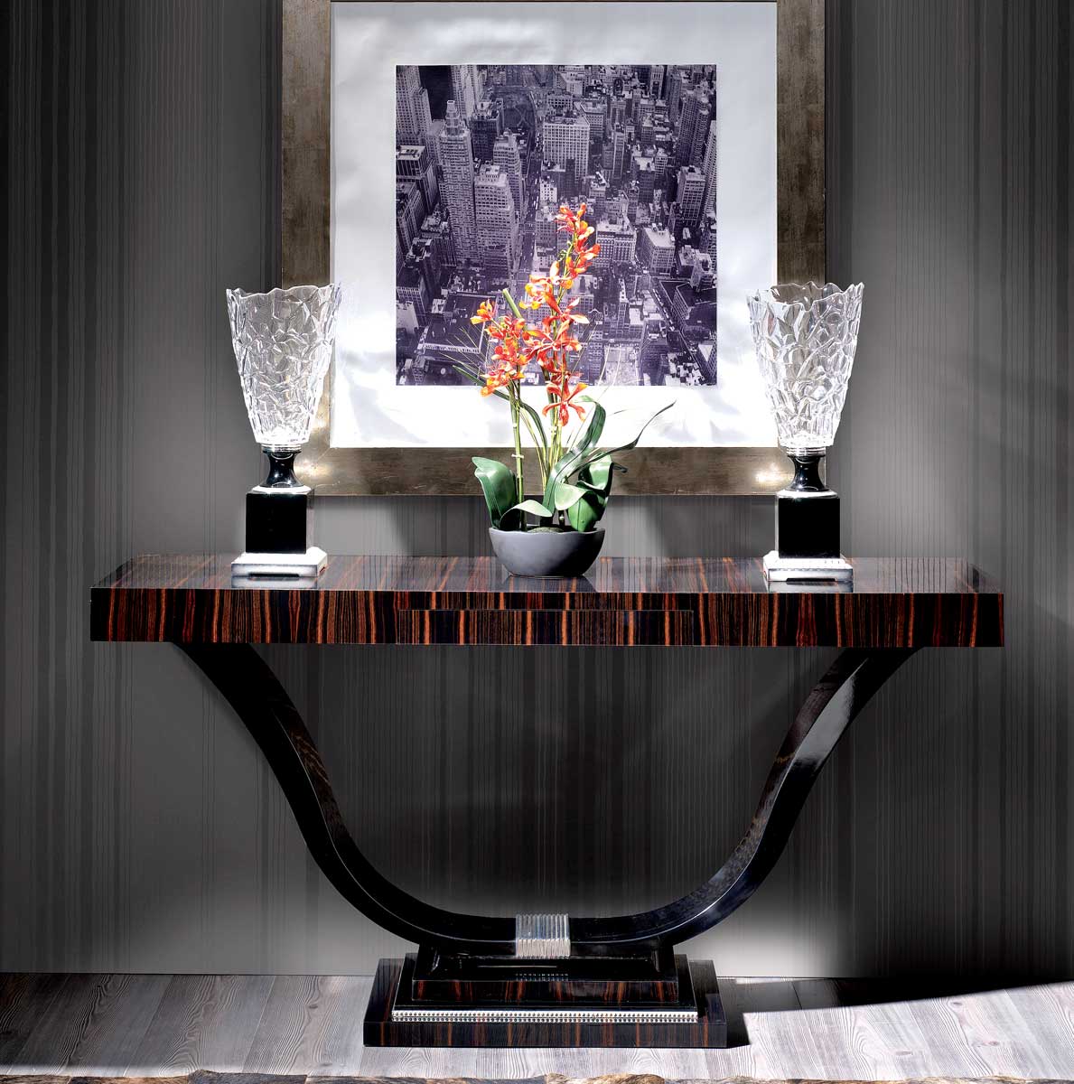 TM-3045 Makassar Ebony Console - Image 1