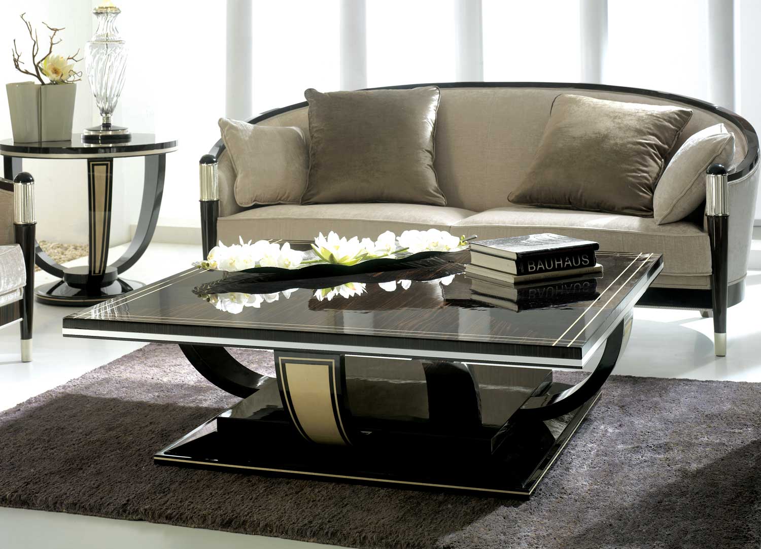 TM-4064 Makassar Ebony Coffee Table - Image 1