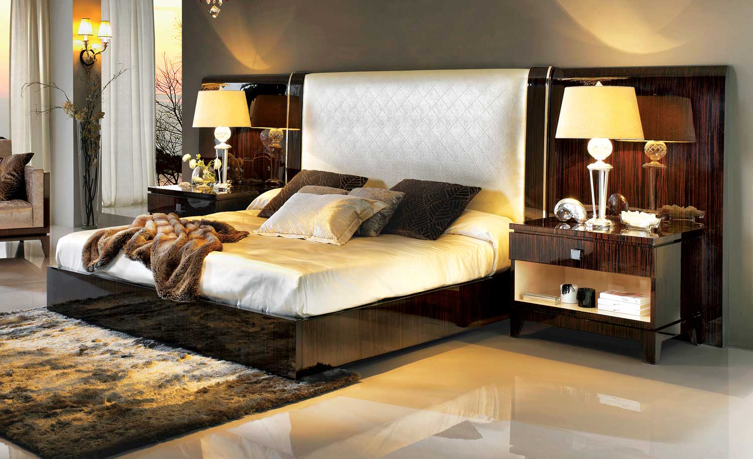 TM-5200 Makassar Ebony King Size Bed - Image 1