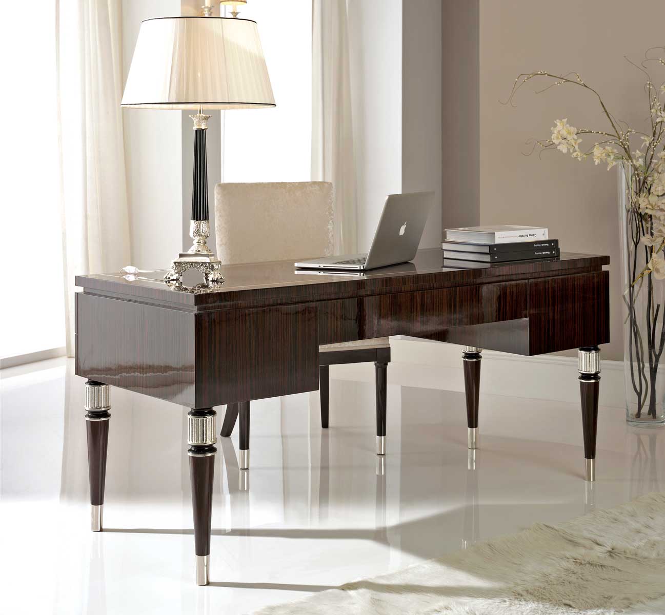 TM-7001 Makassar Ebony Desk - Image 2