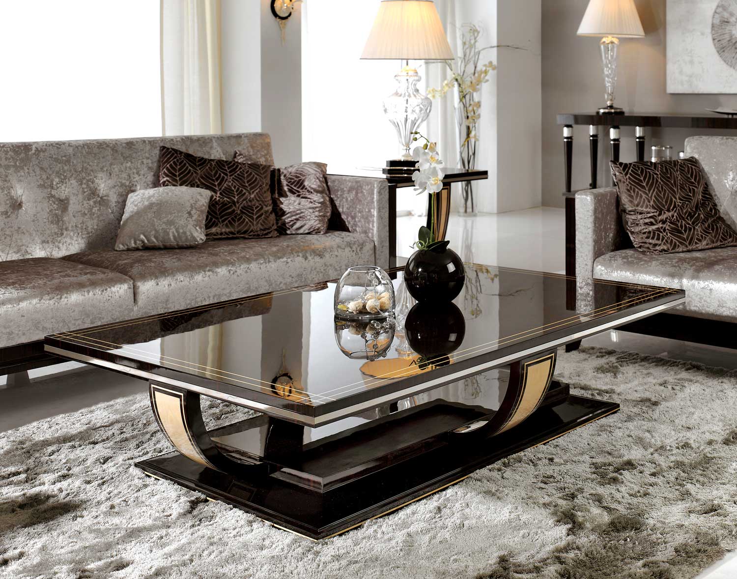 TM-4006 Makassar Ebony Coffee Table - Image 1
