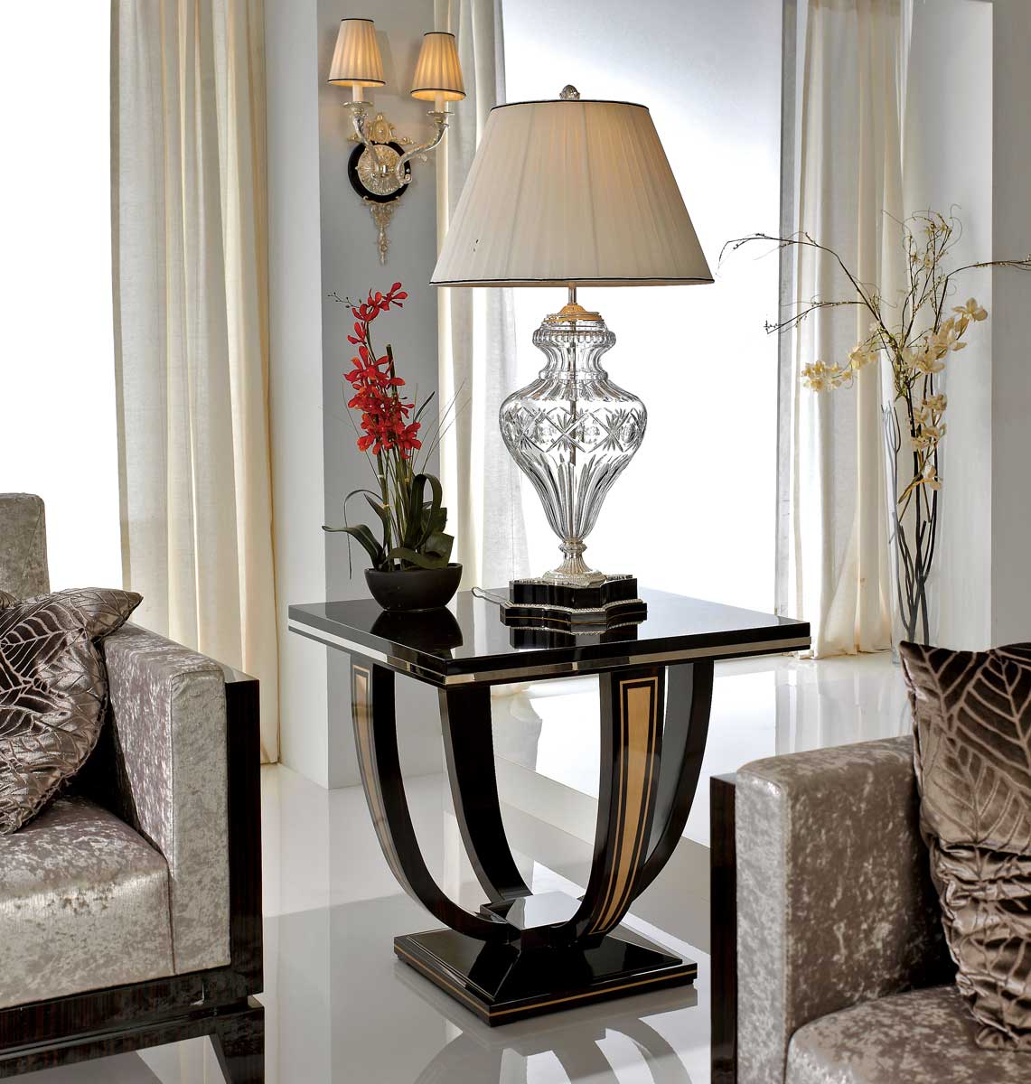TM-4003 Makassar Ebony Side Table - Image 1